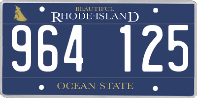 RI license plate 964125