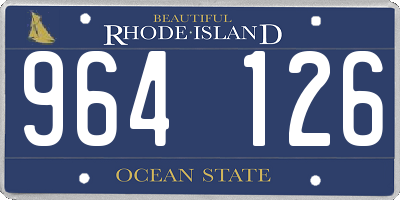 RI license plate 964126