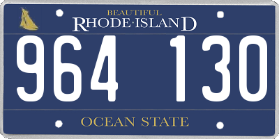 RI license plate 964130