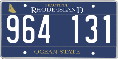 RI license plate 964131