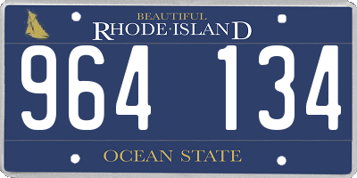 RI license plate 964134