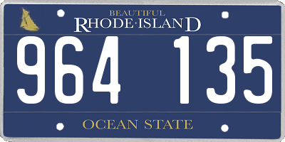 RI license plate 964135