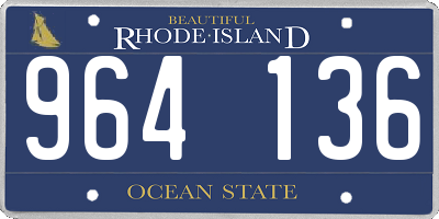 RI license plate 964136