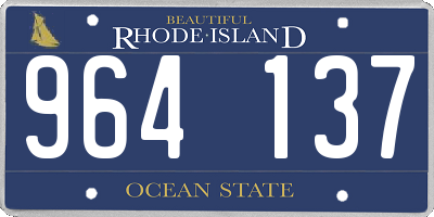 RI license plate 964137