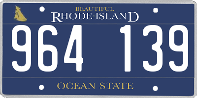 RI license plate 964139