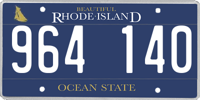 RI license plate 964140