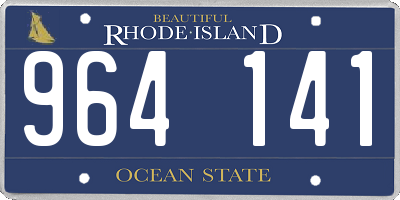 RI license plate 964141