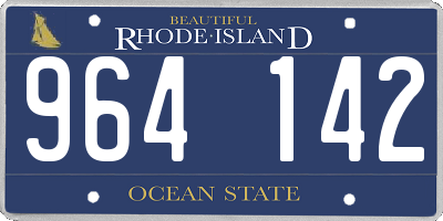 RI license plate 964142