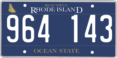 RI license plate 964143