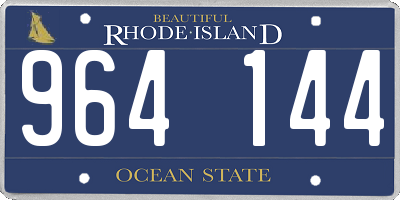 RI license plate 964144