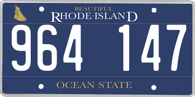RI license plate 964147