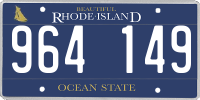 RI license plate 964149