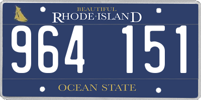 RI license plate 964151