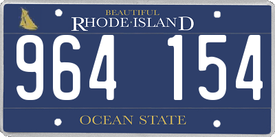 RI license plate 964154