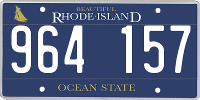 RI license plate 964157