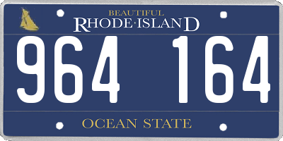 RI license plate 964164