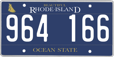 RI license plate 964166