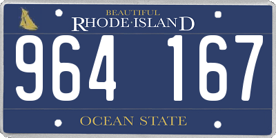 RI license plate 964167
