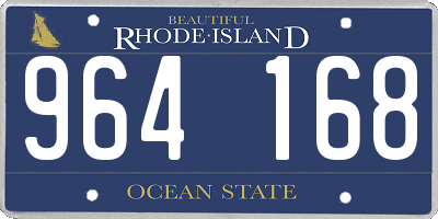 RI license plate 964168