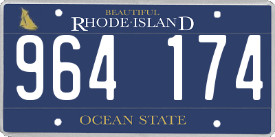 RI license plate 964174