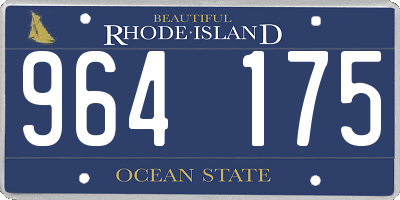 RI license plate 964175
