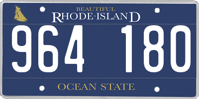 RI license plate 964180