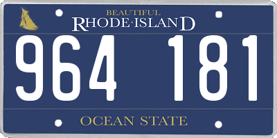 RI license plate 964181