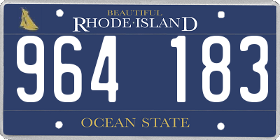 RI license plate 964183