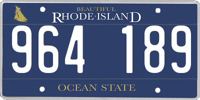 RI license plate 964189