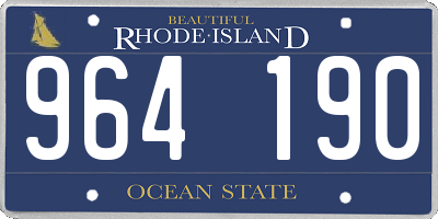 RI license plate 964190