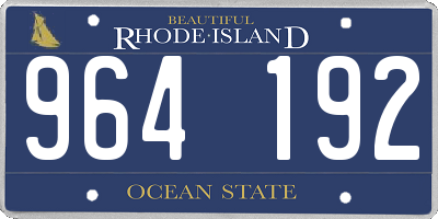 RI license plate 964192