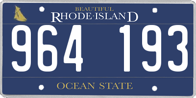 RI license plate 964193