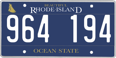 RI license plate 964194