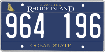 RI license plate 964196