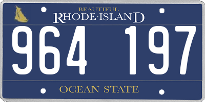RI license plate 964197