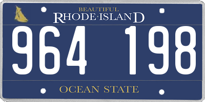 RI license plate 964198