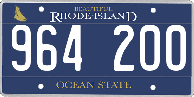 RI license plate 964200