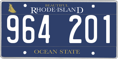 RI license plate 964201