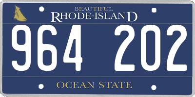 RI license plate 964202