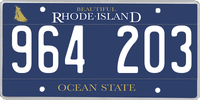 RI license plate 964203