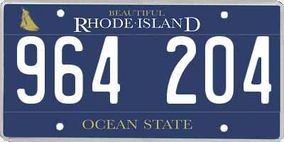 RI license plate 964204