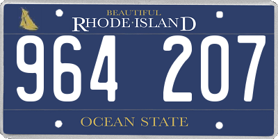 RI license plate 964207