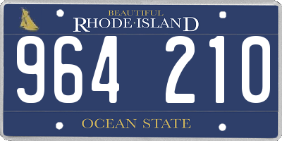 RI license plate 964210