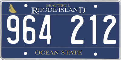 RI license plate 964212