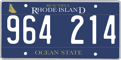 RI license plate 964214