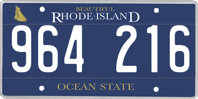 RI license plate 964216