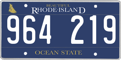 RI license plate 964219