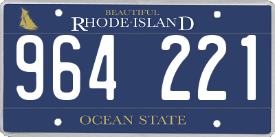 RI license plate 964221