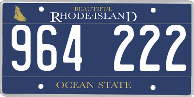 RI license plate 964222