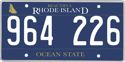 RI license plate 964226